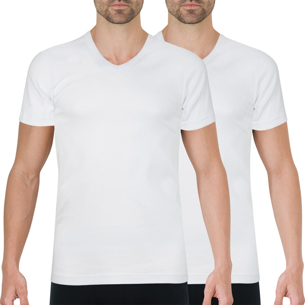 Athena - Lot de 2 tee-shirts col V homme Coton Bio