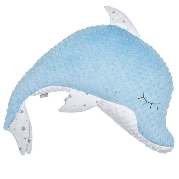 Coussin D Allaitement Dauphin Bleu 66x30cm Sevira Kids