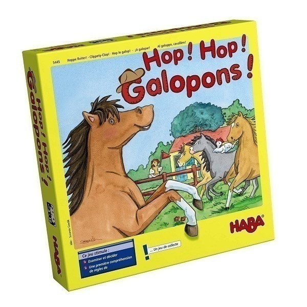 Haba - Jeu de société Hop Hop Galopons - Dès 3 ans Haba - Jeu de société Hop Hop Galopons - Dès 3 ans