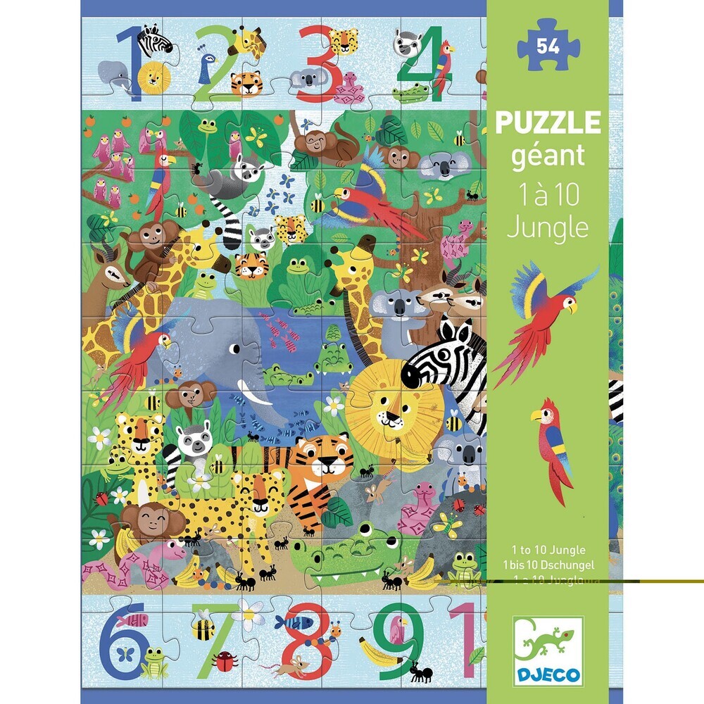 Djeco - Puzzle Géant 1 A 10 Jungle
