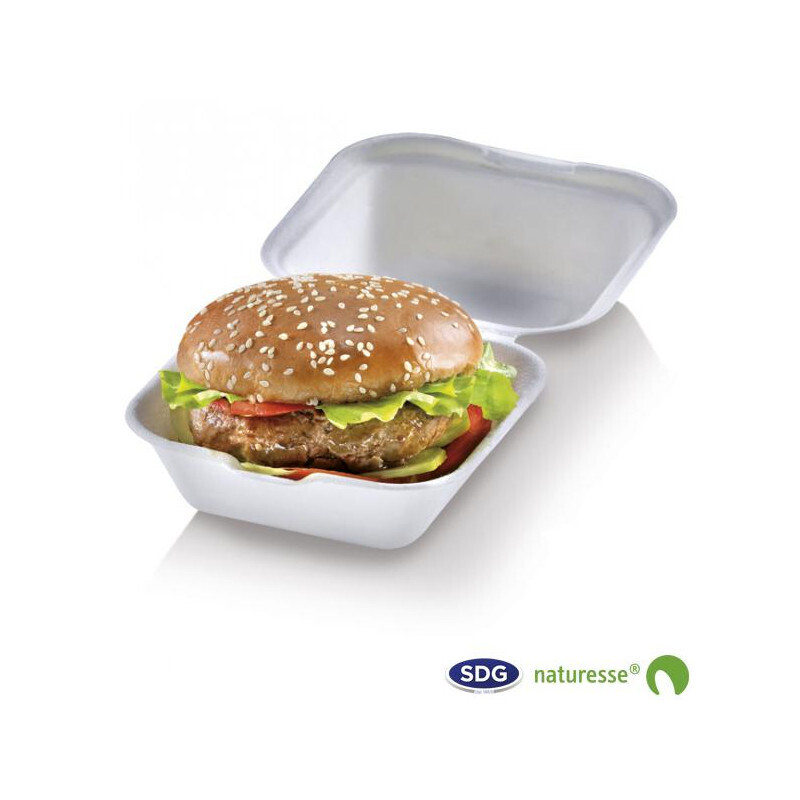 SDG - Boîte à Hamburger en Pulpe de Cellulose Biodégradable 600 à 900