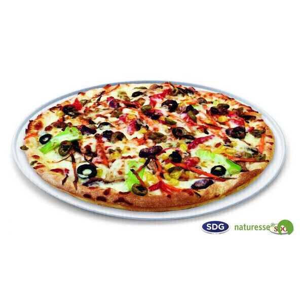 SDG - Assiette Plate Pizza Pulpe de Cellulose Biodégradable 32,5 cm -