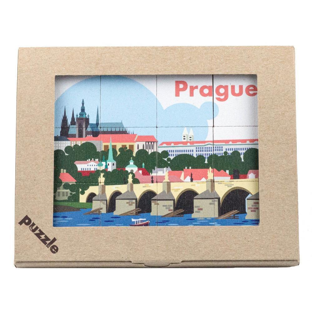 Mik toys - Puzzle en bois pour enfant - Vue du Château de Prague