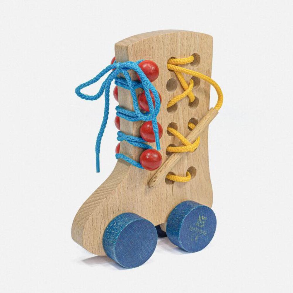 Tarnawa - Chaussure en bois pour apprendre à faire ses lacets