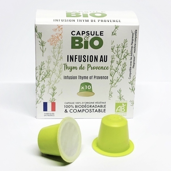 Capsul&bio - Infusion Thym de Provence - Boîte de 10 capsule Nespresso
