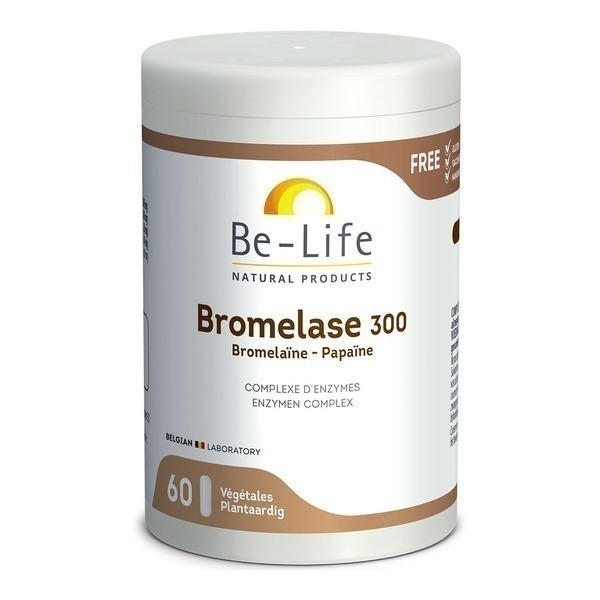 Be-Life - Bromelase 300 (bromelaïne - papaïne) 60 gélules
