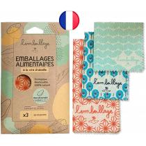 L'embeillage - Bee wrap - Pack 3 formats - Emballage alimentaire réutilisable