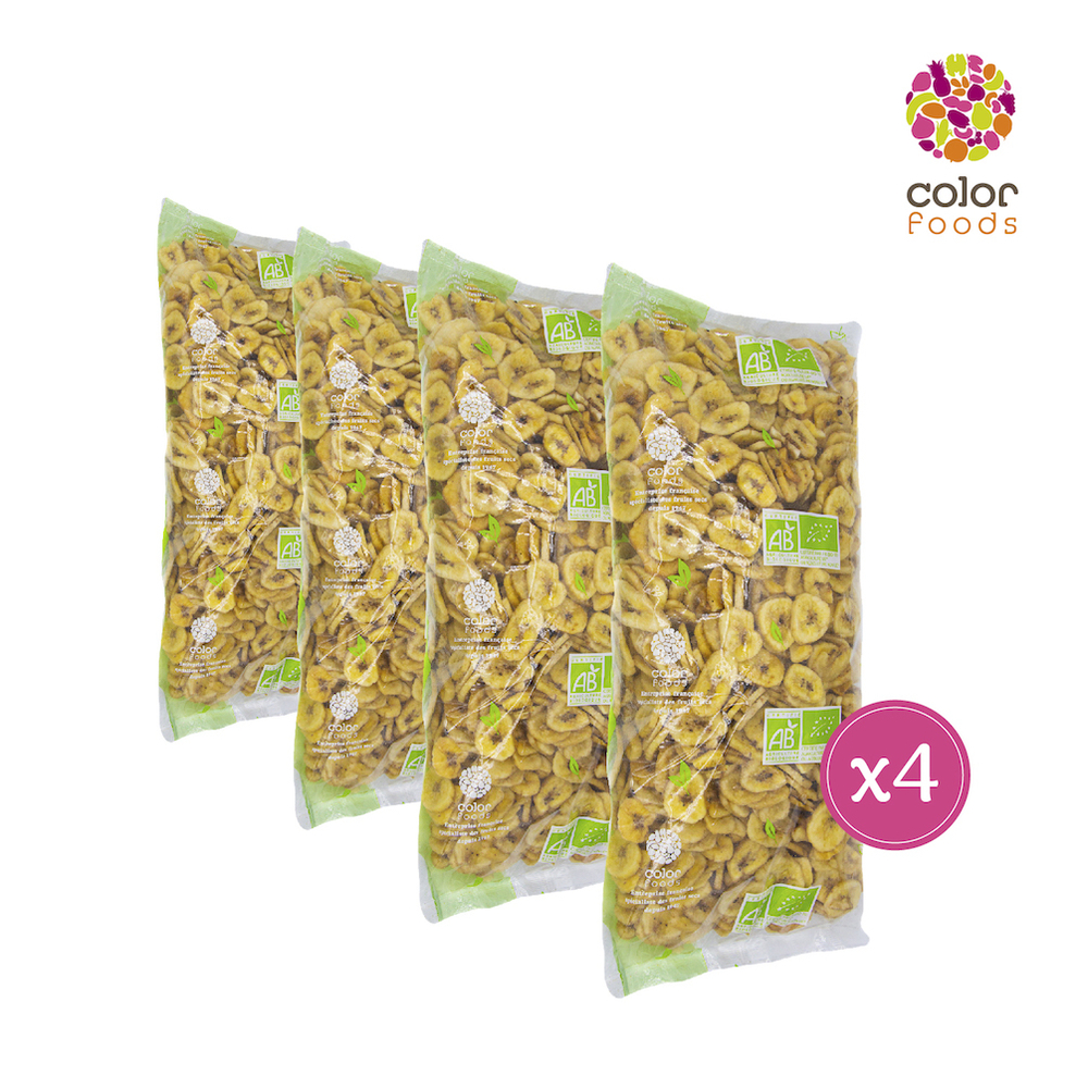 Color Foods - Chips de Banane Bio en Vrac 4x2kg Color Foods