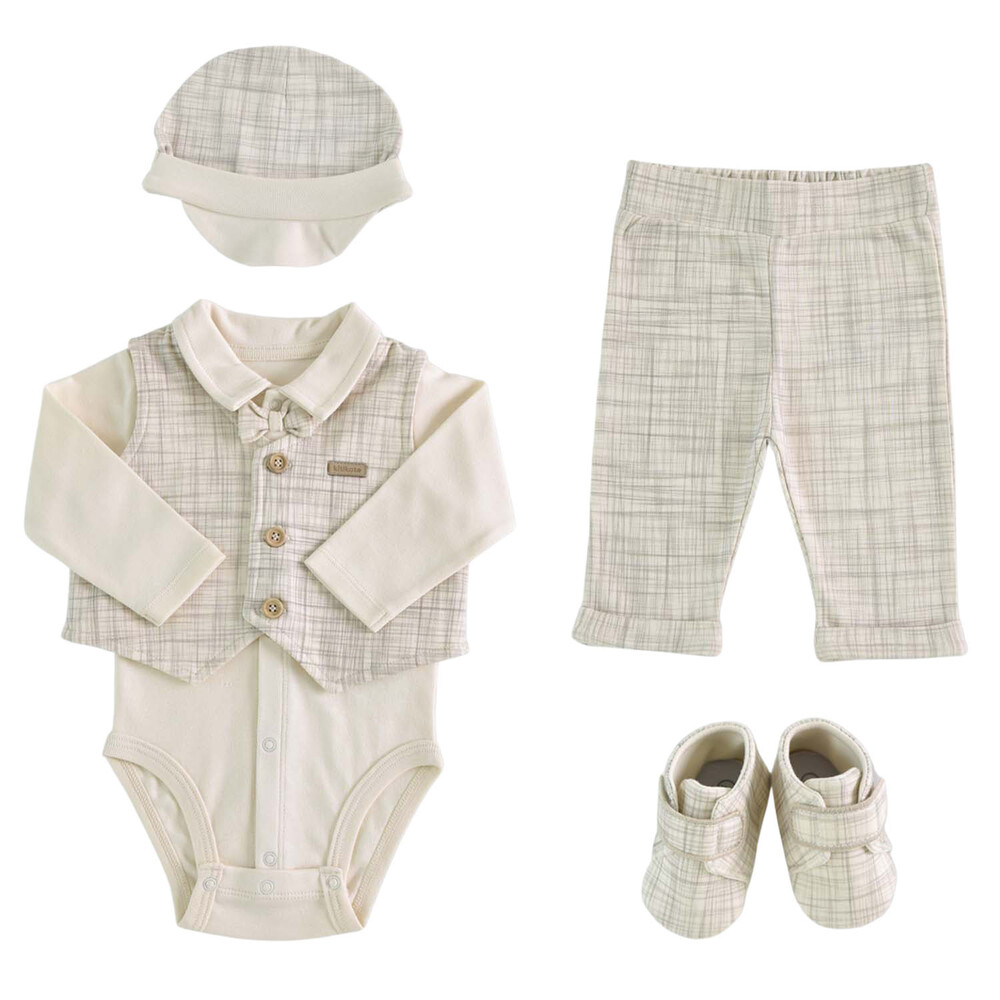 Ensemble Bapteme Costume Bebe En Coton Bio Ceremonie Ecru Sevira Kids