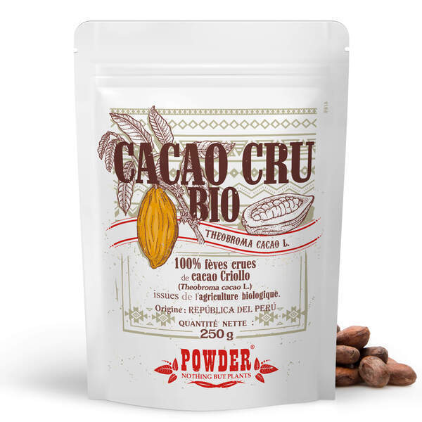 Powder - Fèves de Cacao cru Criollo BIO * 250 g