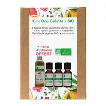 VOSHUILES - Kit Stop Cellulite 3 Huiles essentielles & 1 Huile Végétale Bio