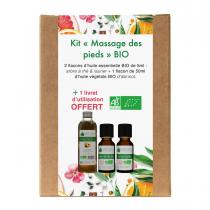 VOSHUILES - Kit « Massage Pieds » 2 Huiles essentielles & 1 Végétale Bio