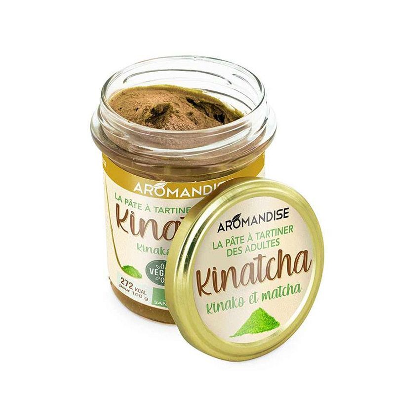 Aromandise - Pâte à tartiner Kinatcha - Kinako et matcha - 200 g