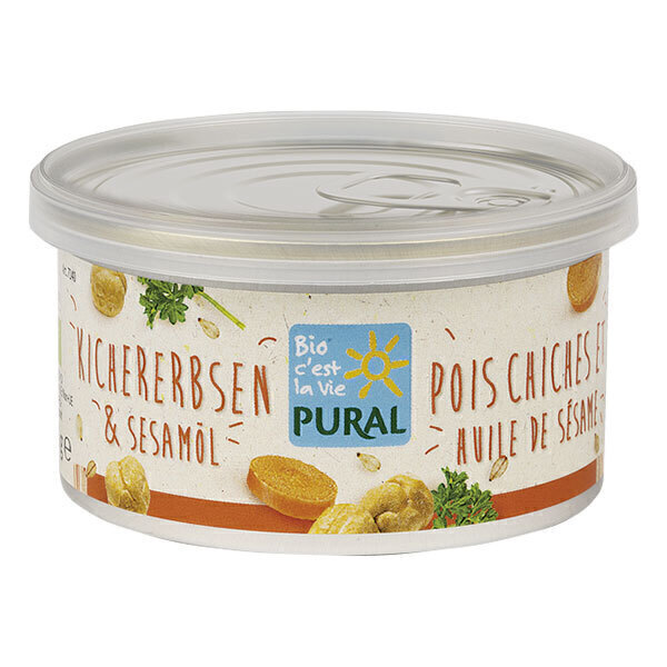 Pural - Paté végétal pois chiche et sésame 125g