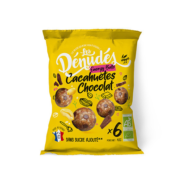 Les Dénudés - Balls beurre de cacahuètes et choco 40g