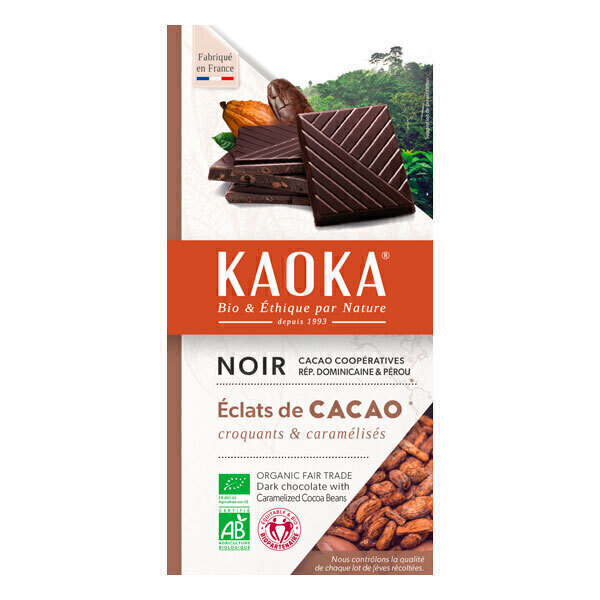 Kaoka - Tablette chocolat noir 70% Fèves Cacao 100g