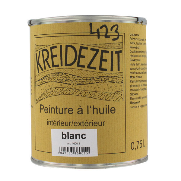 Peinture à l'huile blanche 0.75 L Kreidezeit | Acheter sur Greenweez.com