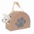 Peluche chien avec sac de transport et accessoires en bois