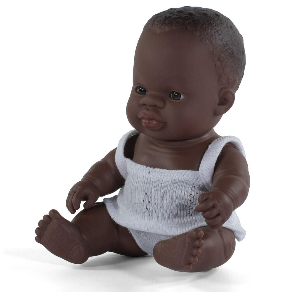 Miniland - Poupée bébé petite fille, 21cm, Africaine