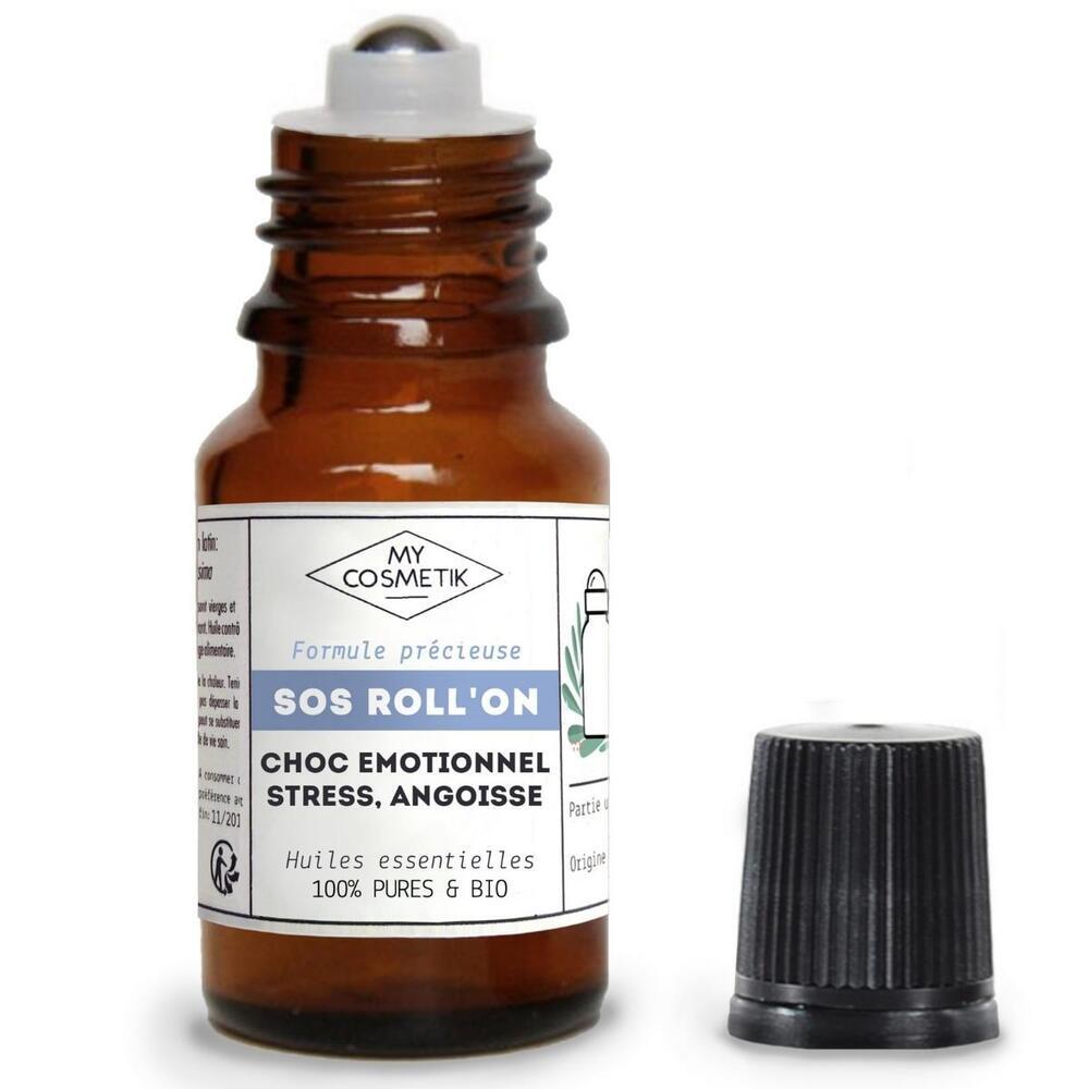 MyCosmetik - Roll-on : SOS Stress - Mix d'huiles essentielles - 10 ml