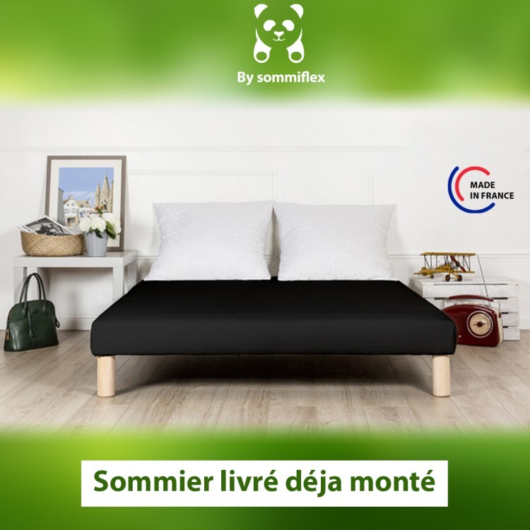 By sommiflex - Sommier 120x190cm noir fabrique en France