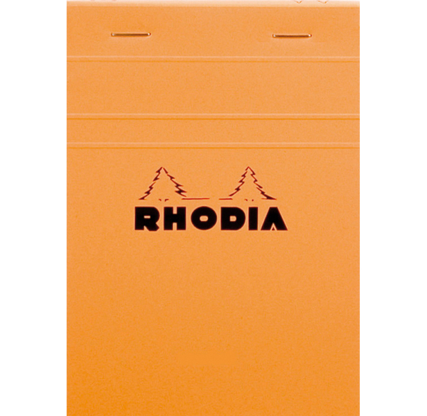 Rhodia - bloc orange n°13 10,5 x14,8 - 80 feuilles agrafées - 80g - Q.5x5
