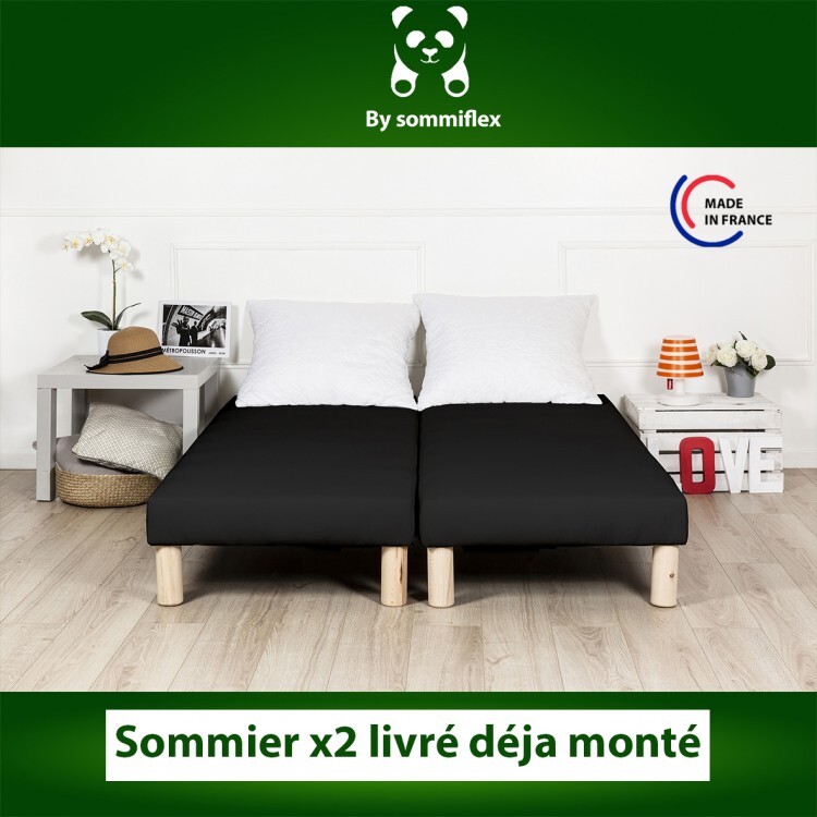 By sommiflex - Sommier tapissier 140x190cm (70x190x2) français