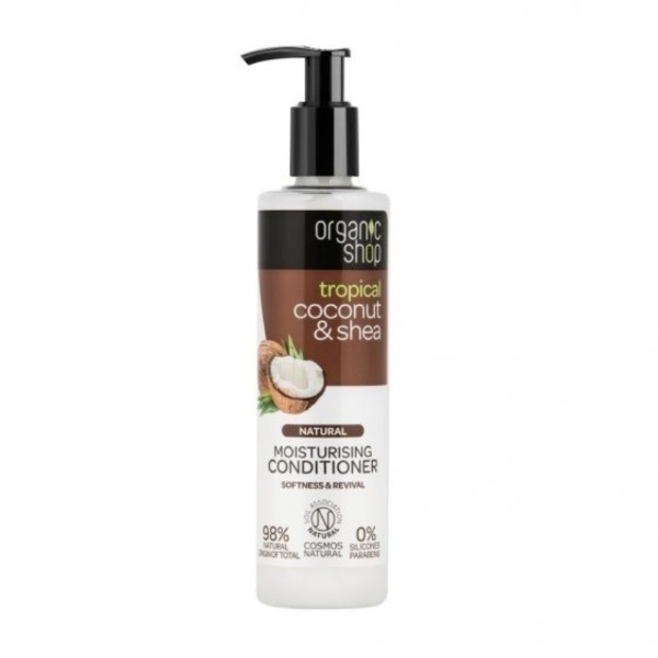 Organic Shop - Après-Shampoing Hydratatant Noix de Coco et Karité 280ml