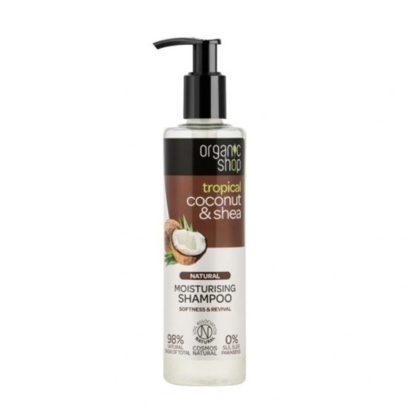 Organic Shop - Shampoing Hydratant Noix de Coco et Karité 280ml