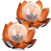 Ez solar - Duo de fleurs de lotus solaire enchanteur, décoration de lumière