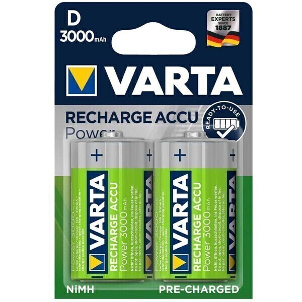 VARTA - Batterie Mono NiMH Varta Power Play 3000mAh Paquet de 2