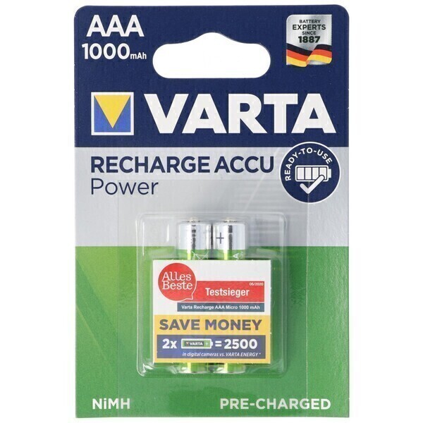 VARTA - Varta 5703 Ready2Use Accu Micro 1000 mAh Paquet de 2