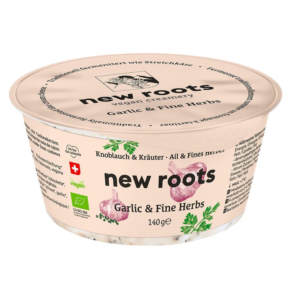 New Roots - Fromage à tartiner Ail et Fines herbes 140g