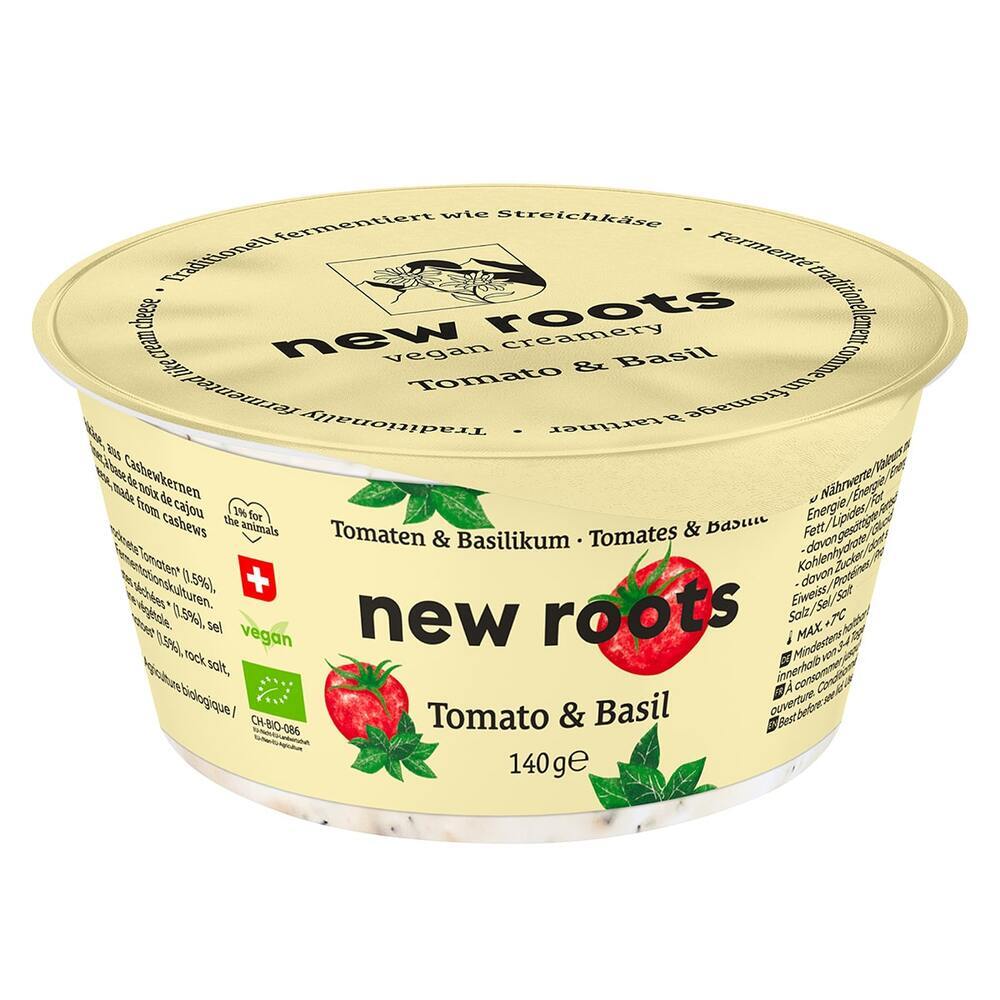 New Roots - Fromage à tartiner Tomates et Basilic 140g