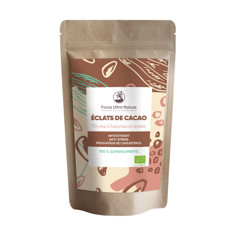 Force Ultra Nature - FORCE ULTRA NATURE - Eclats de fèves de cacao - 100% BIO & Vegan