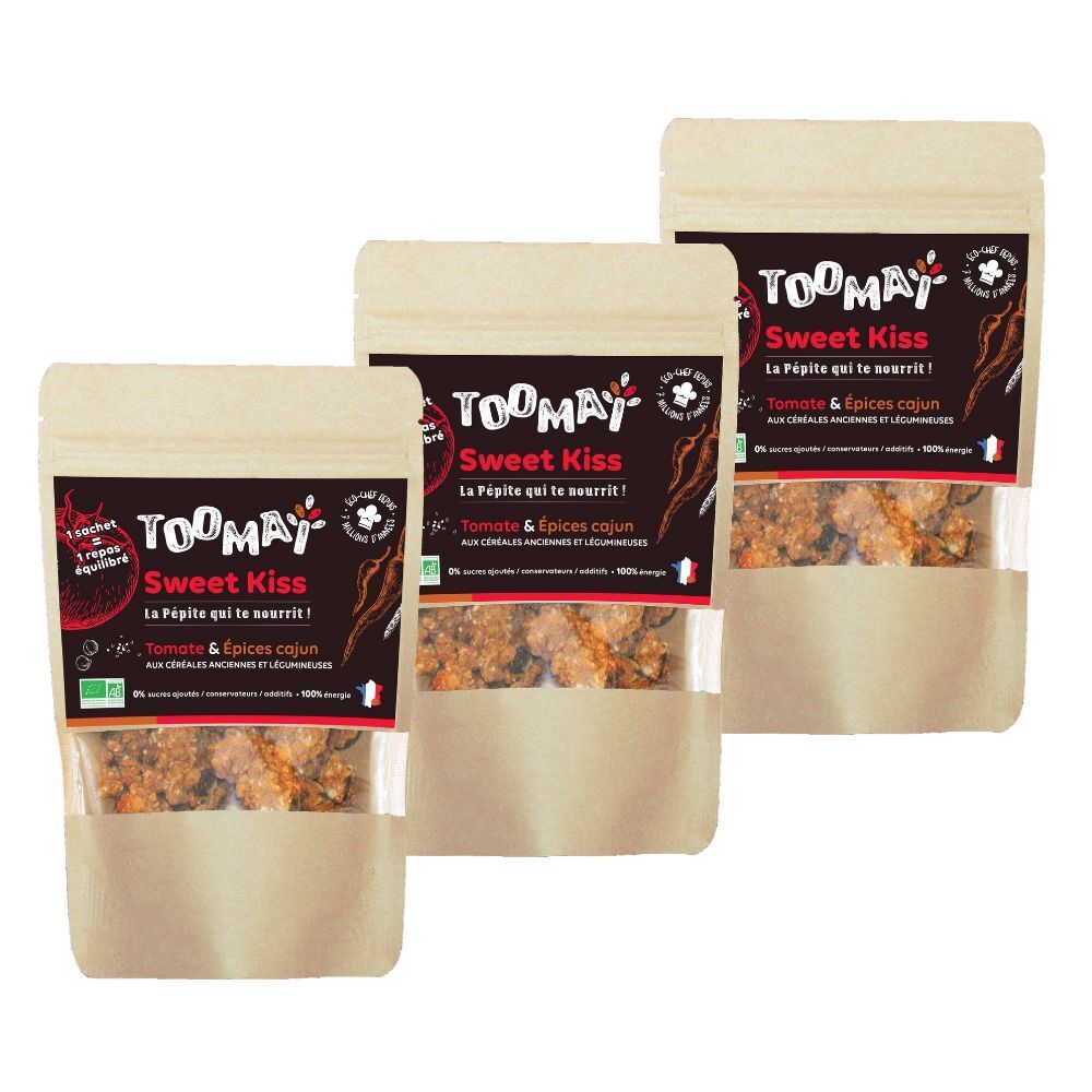 Toomai - La Pépite - Granola Repas Tomate & Épices Cajun 120g x3