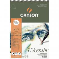Canson - Album Spiralé 30 feuilles 'C' à grain fin A3 180g blanc naturel