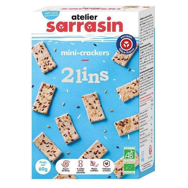 Atelier Sarrasin - Mini-crackers 2 lins bio 60g