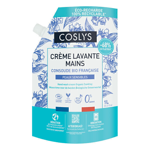 Coslys - Eco-Recharge Crème lavante mains Consoude 1L