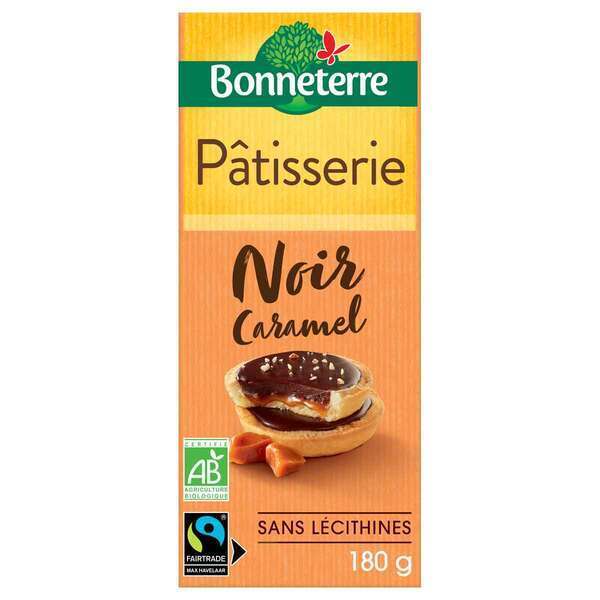 Bonneterre - Tablette chocolat noir caramel pâtisserie 180g