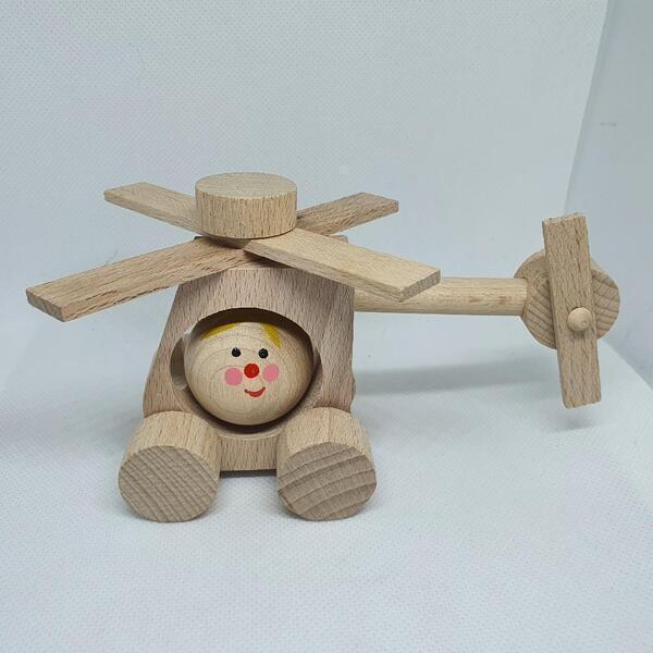 Mik toys - Hélicoptère en bois pour enfant
