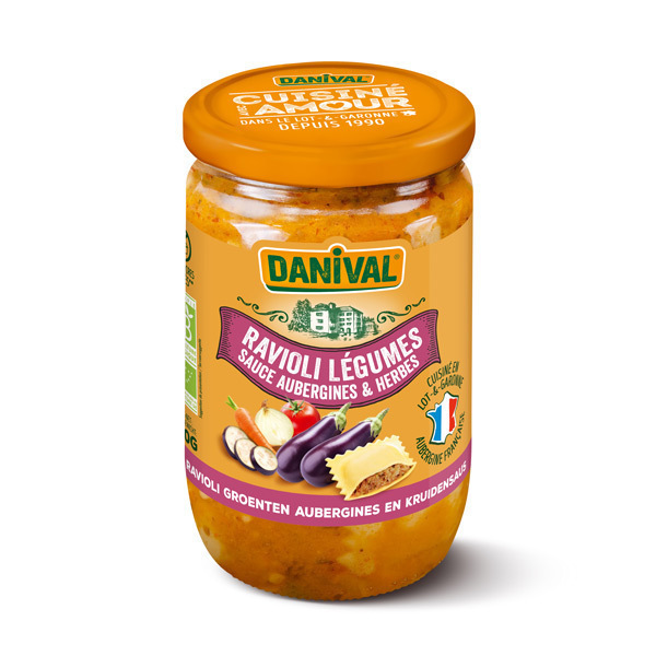 Danival - Raviolis légumes sauce aubergine 670g