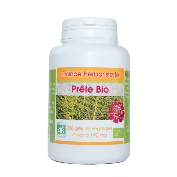 France Herboristerie - 200 gélules PRELE BIO AB dosées à 190 mg.
