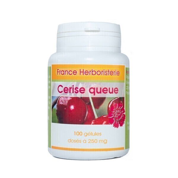 France Herboristerie - GELULES CERISE QUEUE 100 gélules dosées à 250 mg.