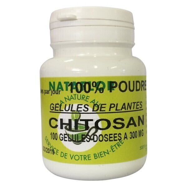 France Herboristerie - GELULES CHITOSAN 100 gélules dosées à 300 mg poudre pure.