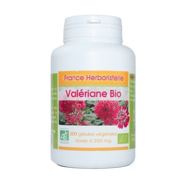 France Herboristerie - 200 gélules VALERIANE BIO AB dosées à 250 mg.