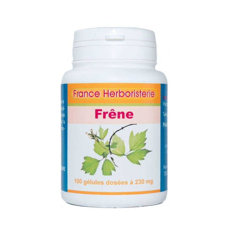 France Herboristerie - GELULES FRENE feuille 100 gélules dosées à 230 mg poudre pure.