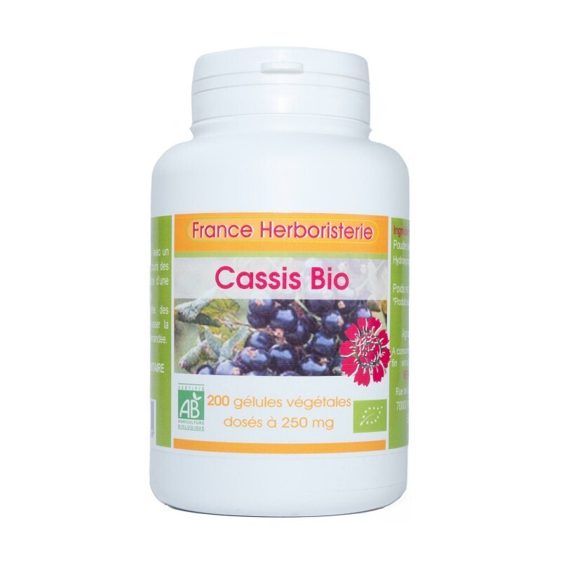 France Herboristerie - 200 gélules CASSIS BIO AB dosées à 250 mg