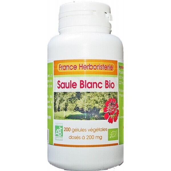 France Herboristerie - 200 gélules SAULE BLANC BIO AB dosées à 200 mg