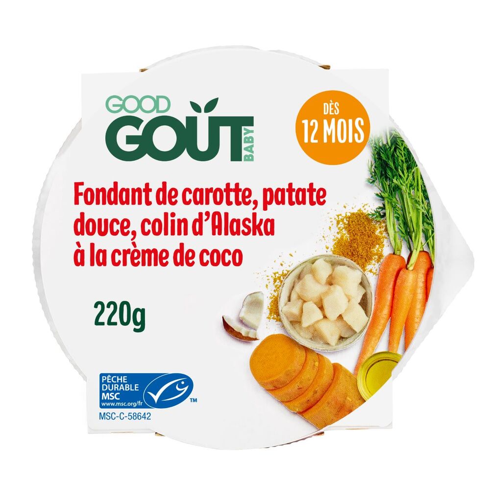 Good Gout - Fondant carotte patate douce colin et coco dès 12 mois 220g